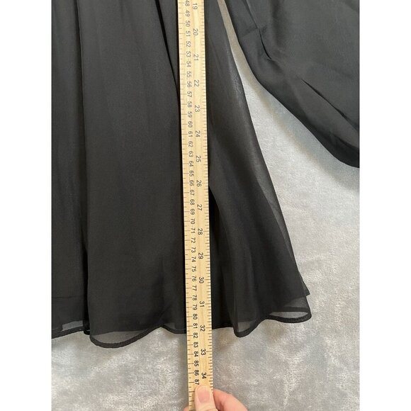 Windsor Dress Small Black Smocked Back Long Sleeve Knee Length NWT - Picture 14 of 16